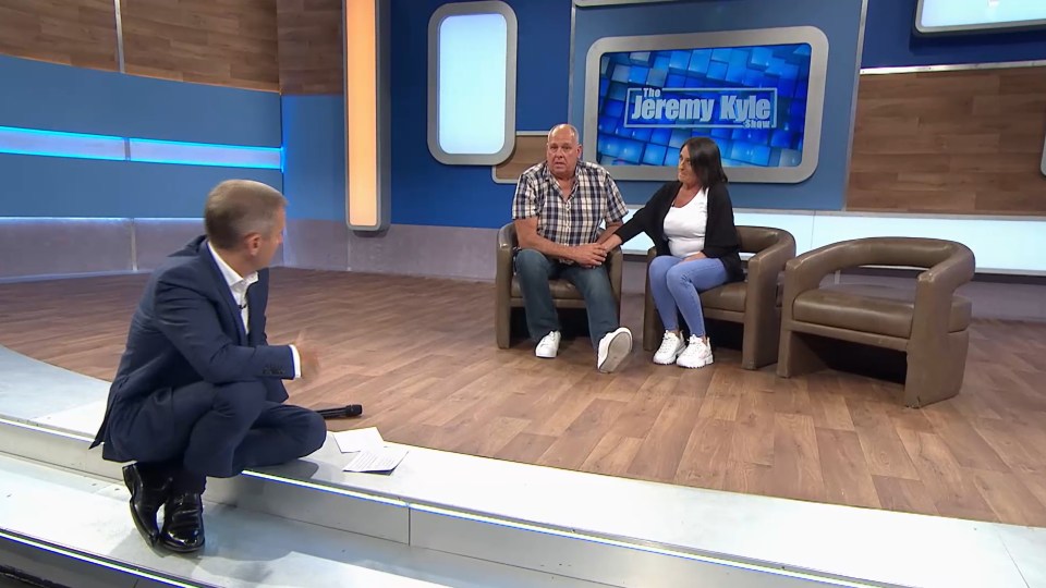 Mr Dymond appearing on the Jeremy Kyle Show with then partner Jane Callaghan