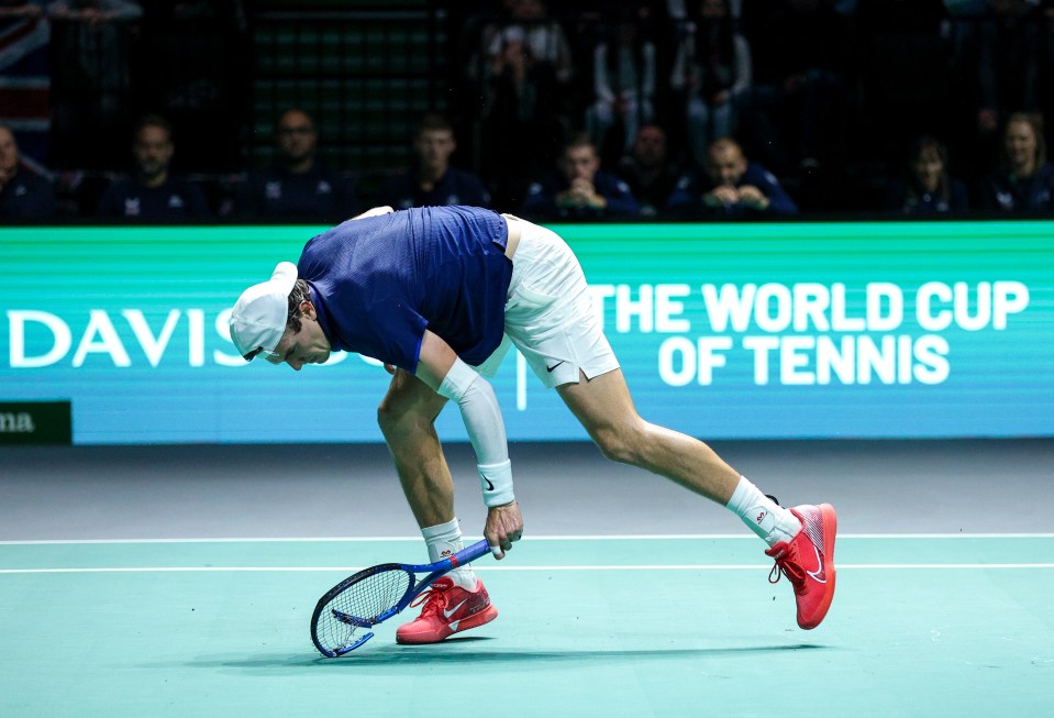 The Brit lost his cool after losing the first set of his Davis Cup clash with Felix Auger-Aliassime