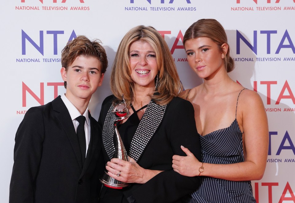 The GMB star was supported by her children Billy and Darcey at this year's NTAs