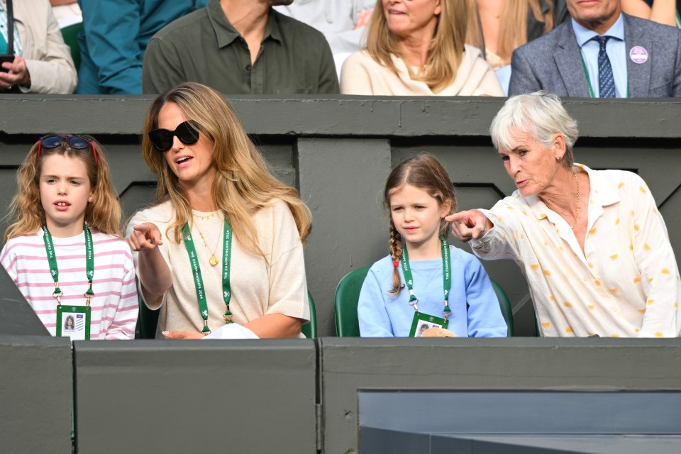 They have four children together, with two of them coming to watch his Wimbledon farewell