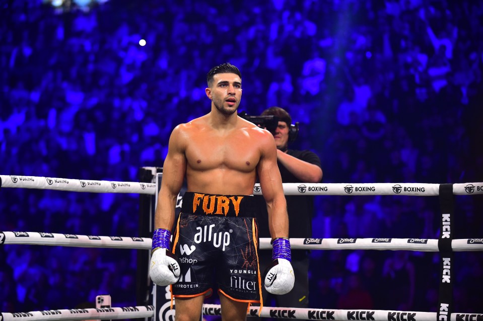 a boxer with fury written on his shorts