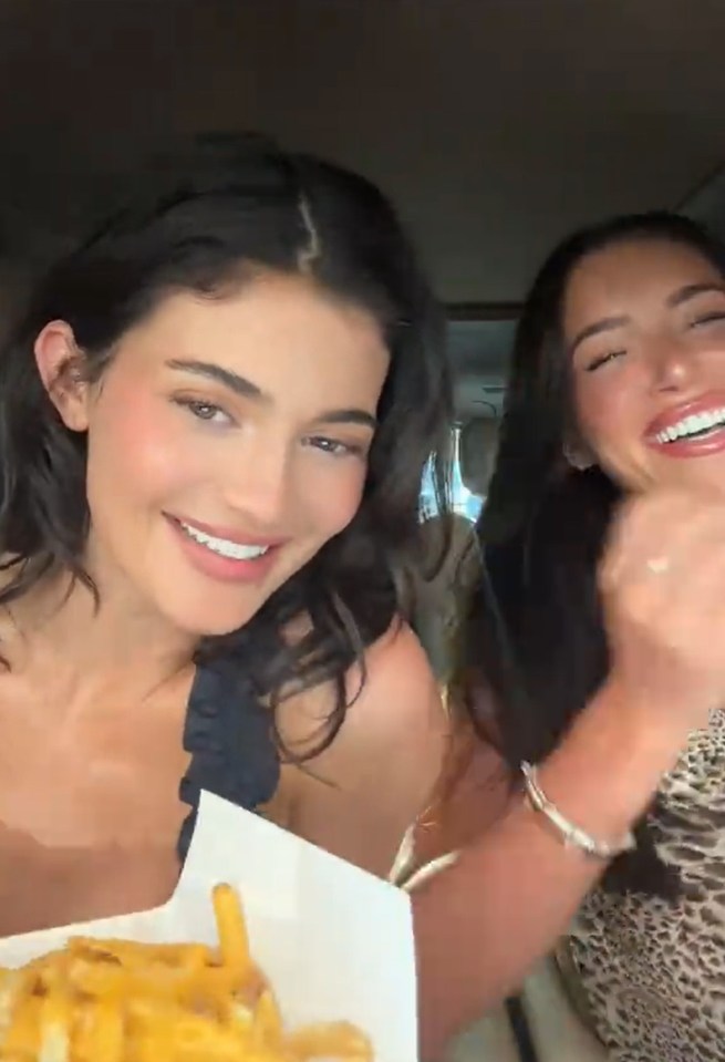 Kylie with her friend Stassie who featured in the footage, Kylie was at the event too