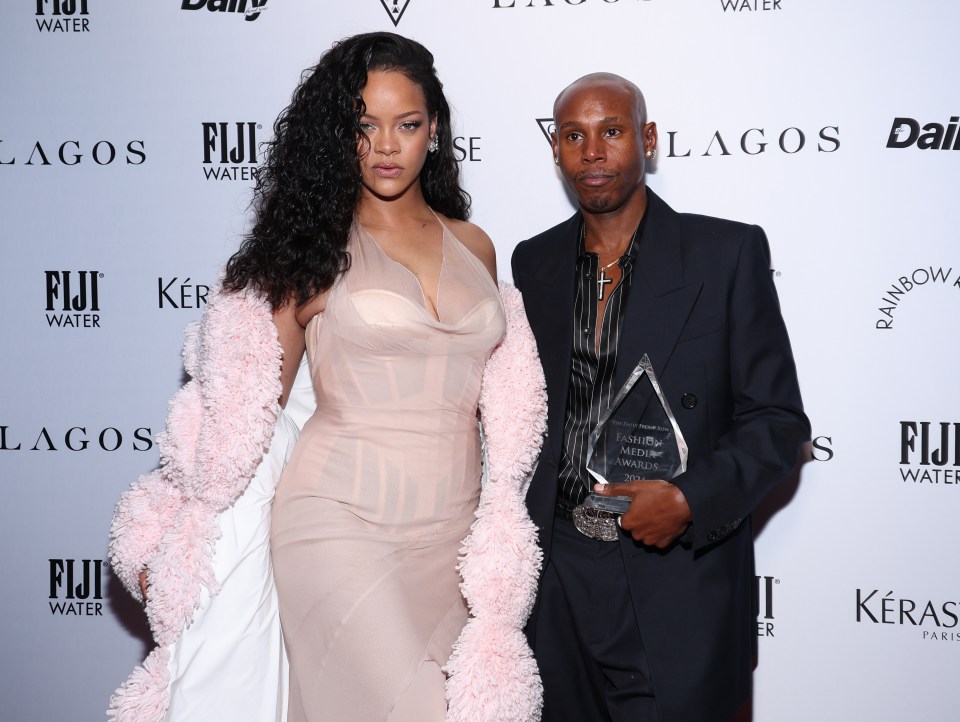 Rihanna with Jahleel Weaver at The Daily Front Row’s 11th Annual Fashion Media Awards