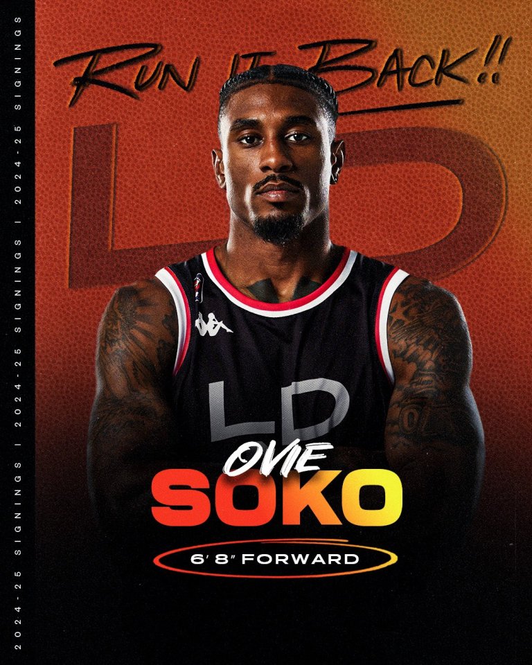 Ovie Soko has re-signed for the London Lions