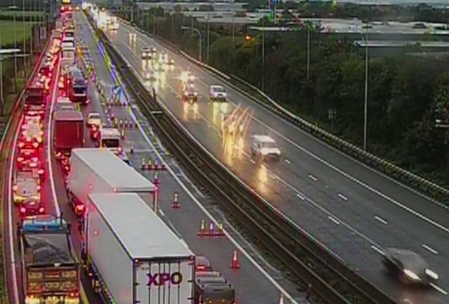 The M5 near Bristol is closed due to flooding