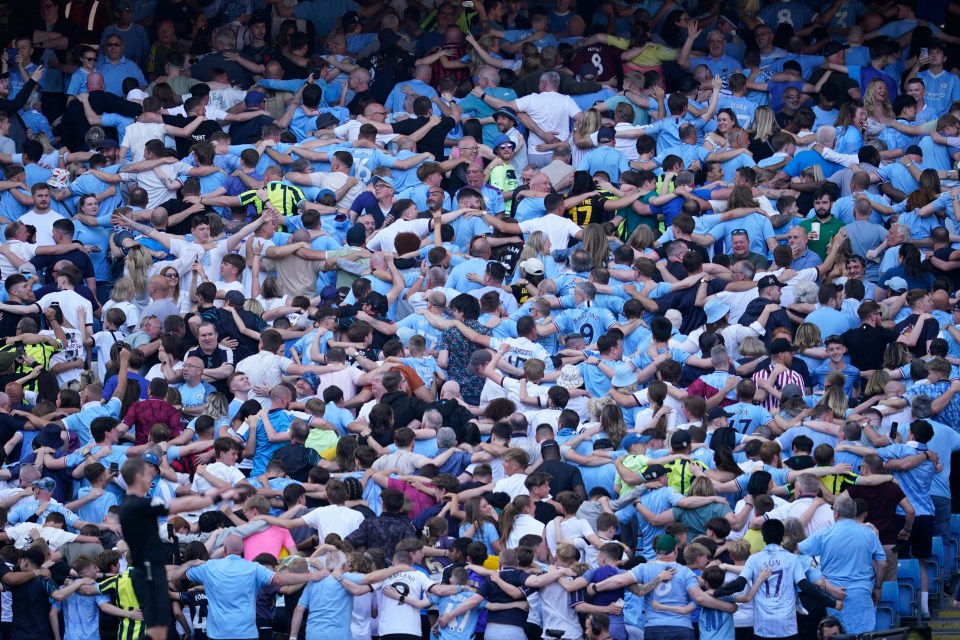 Manchester City fans were not too far behind with 88 arrests