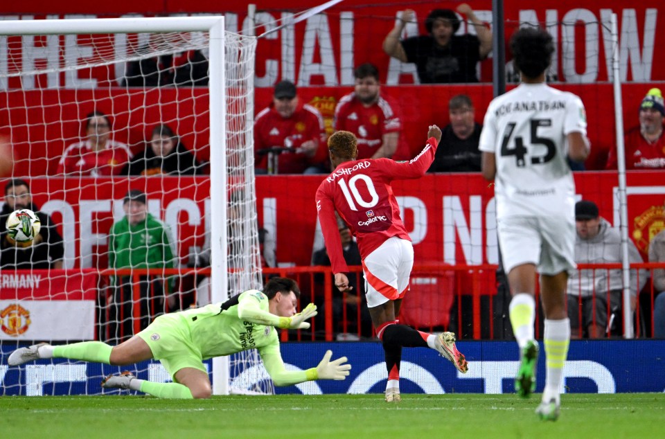 Manchester United star Marcus Rashford scored a stunning solo goal in the Carabao Cup