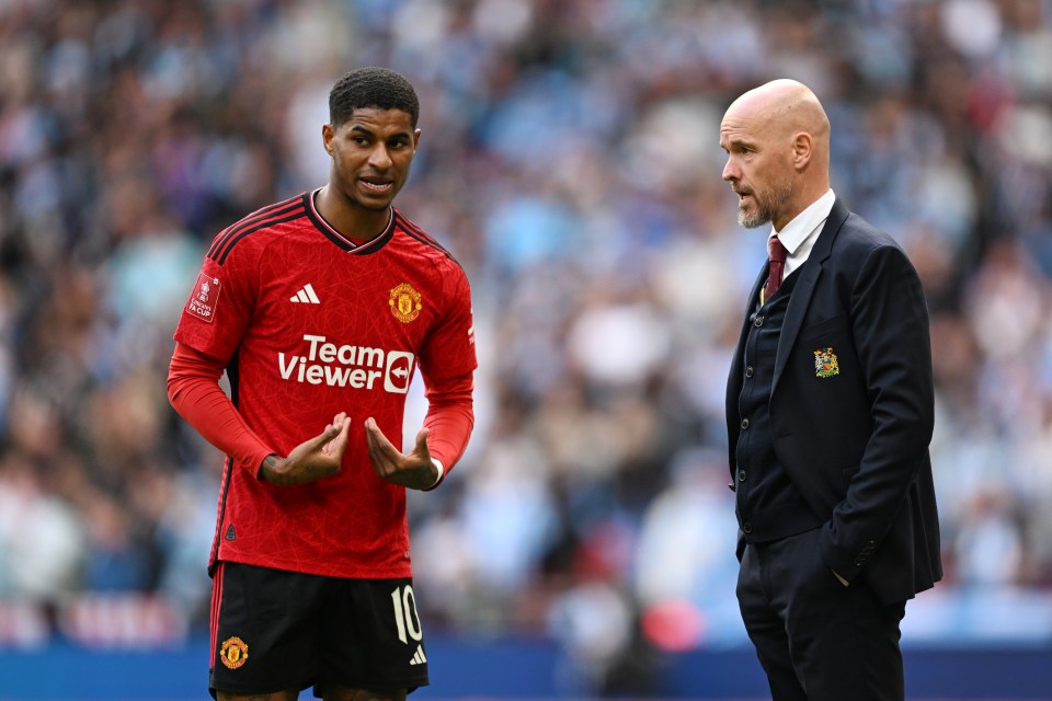 Manchester United boss Erik ten Hag praised Marcus Rashford's return to goalscoring form