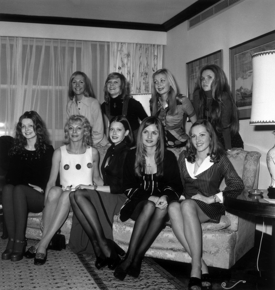 The contestants of Miss TV Europe. Sylvia is seated in the middle.