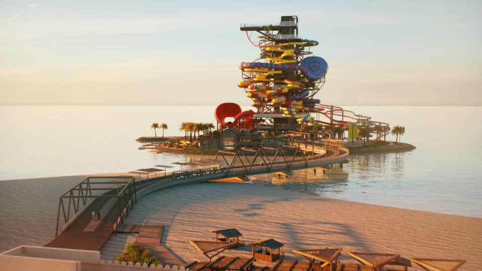 The 'Icon Tower' is a record-breaking waterpark structure