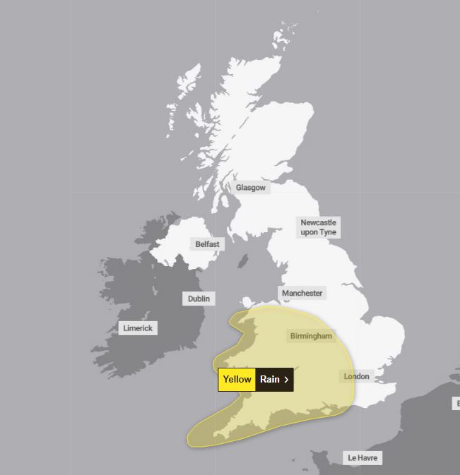 The Met Office has issued a further warning for Sunday