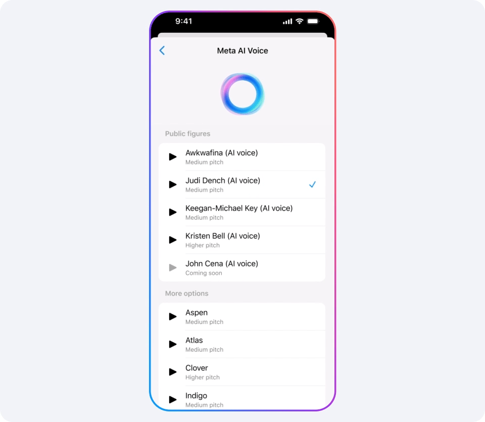 Meta AI now offers several voices, including the soothing tones of Dame Judi Dench