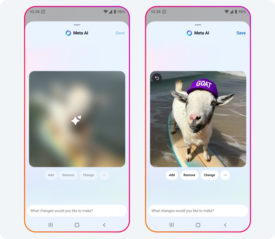 Meta AI can even edit photos that you've sent it