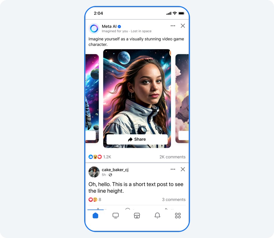 Meta will start "imagining" content for you in your Facebook and Instagram feeds – and some of it may even star your own face