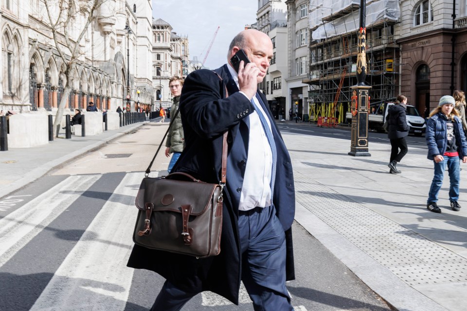 Mike Lynch leaves the UK Royal Courts of Justice after a hearing in March 2023