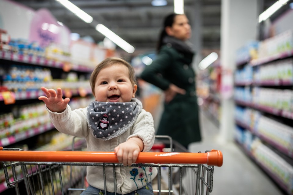 The woman - and another who claimed to be her daughter - then added a load of other stuff into the basket