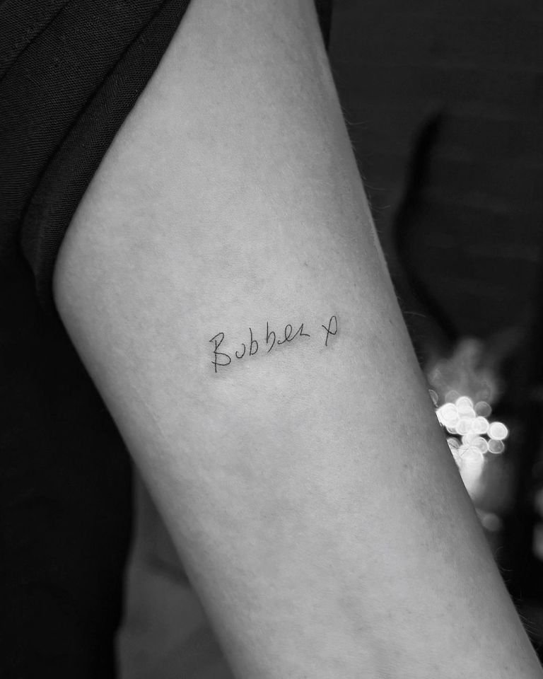 Sophie recently got a tattoo to remember her father by