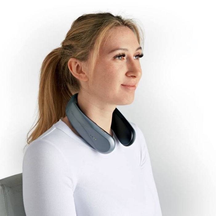 This heater goes around your neck to keep you warm