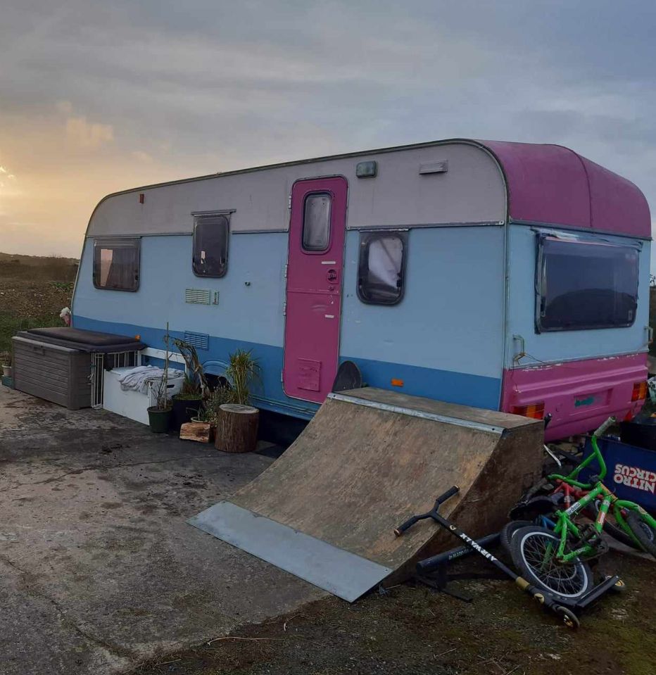 The family previously lived in a caravan over one winter and realised they need something bigger