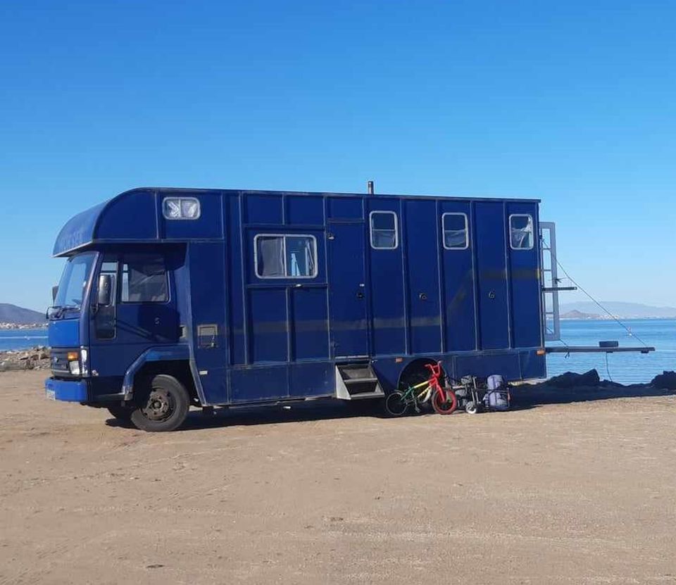 The family bought the horsebox for £1,900 and then spent another £2,000 renovating it