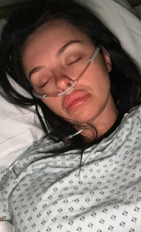 Laura Bassnett, 29, was rushed to hospital days after having a ‘liquid BBL’