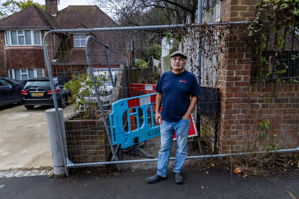 Nader Shahin stands outside the path