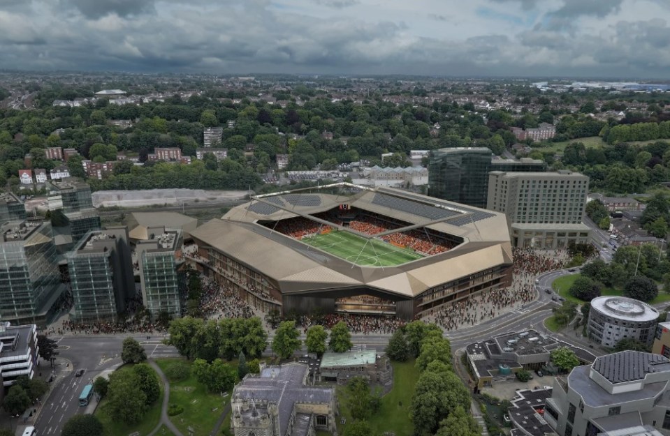 The River Lea will have to be re-routed to make way for the stadium