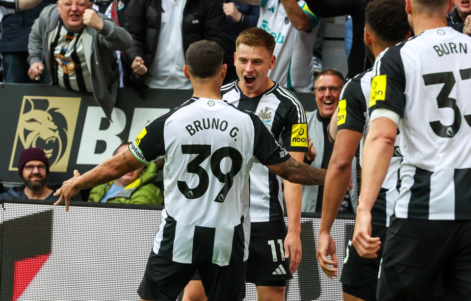 Newcastle ace Harvey Barnes opened the scoring against Tottenham