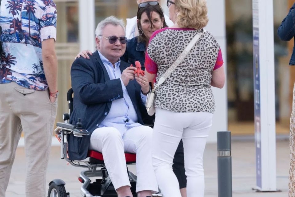 Eamonn Holmes was spotted greeting fans in Ibiza in September 2024