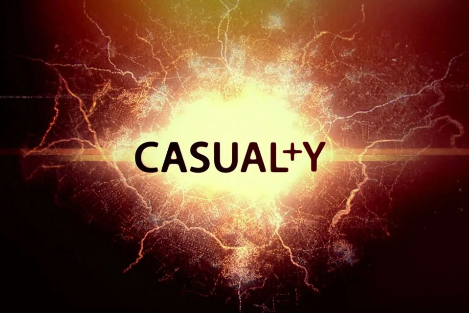 the word casualty is surrounded by lightning bolts