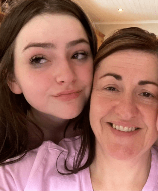 Nicky Bowman and her daughter Holly, now 17