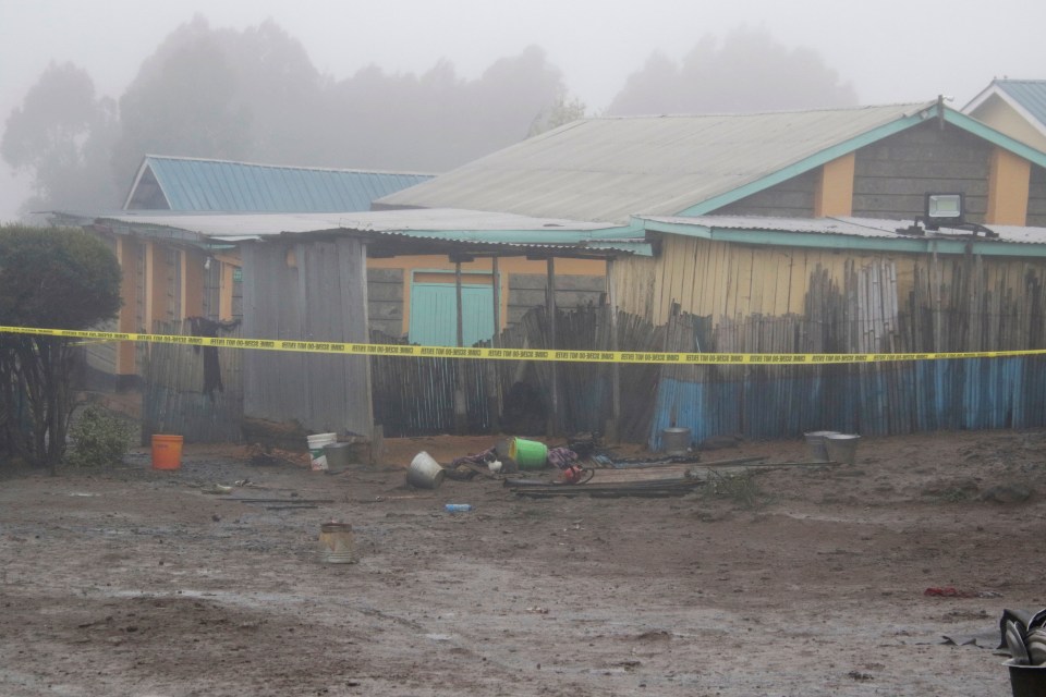 The burnt-out dormitory is seen after a fire at Hillside Endarasha Primary in Nyeri, Kenya