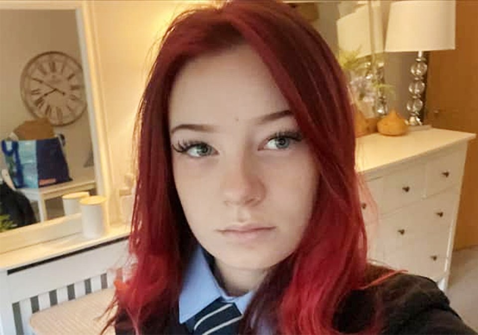 Ella Harding was sent home from school due to her red hair and fake eyelashes