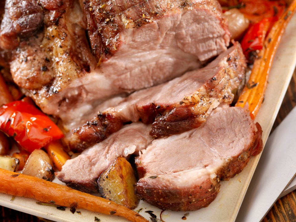 A lamb or pork roast on a Sunday is delicious, but if you’re trying to watch your calories, go for lean protein sources