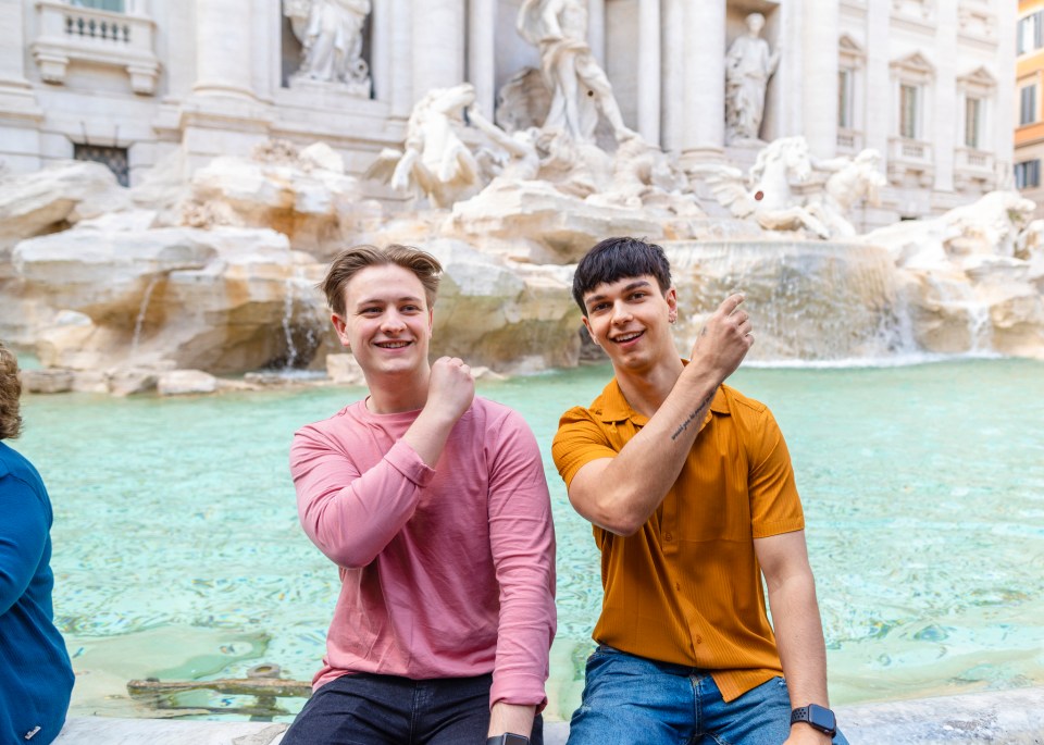 Throwing the coins into the fountain is said to grant wishes