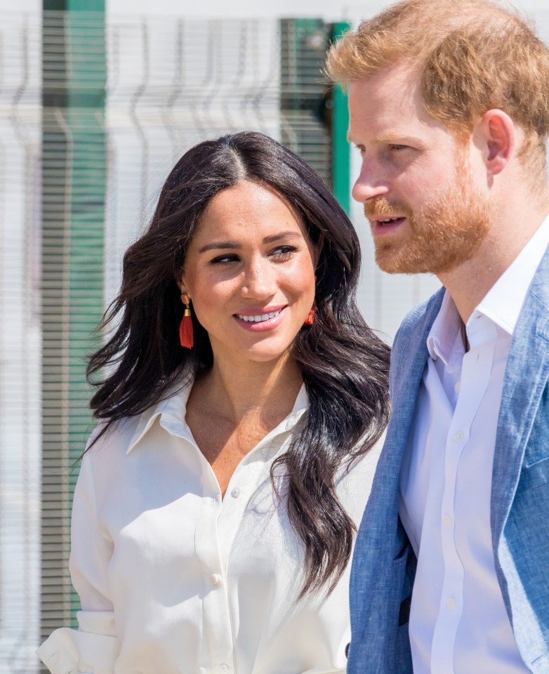 Harry and Meghan near their Montecito home earlier this month