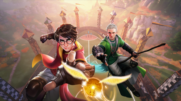 harry potter and slytherin are playing a game of quidditch