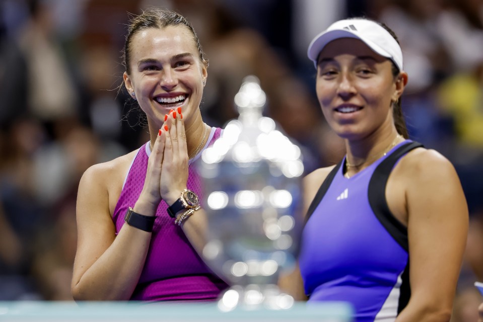 American Jessica Pegula, right, had to settle for the runners-up spot