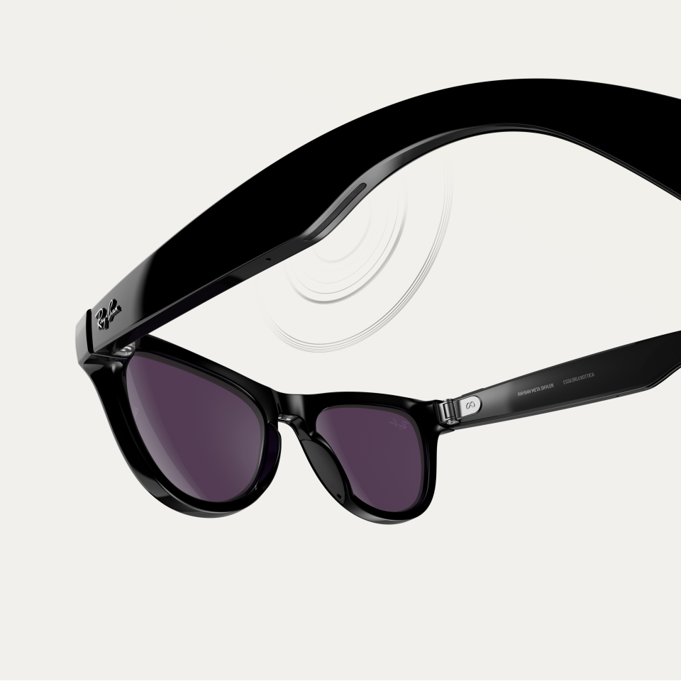 The Ray-Ban Meta Smart Glasses have speakers built into the stems