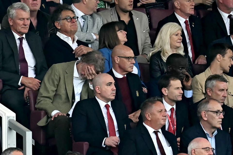 Sir Jim Ratcliffe had his head in his hands as United fell to defeat