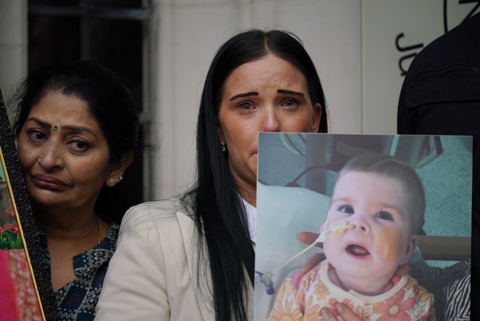 Claire Staniforth, mother of Indi Gregory, outside the Supreme Court in London