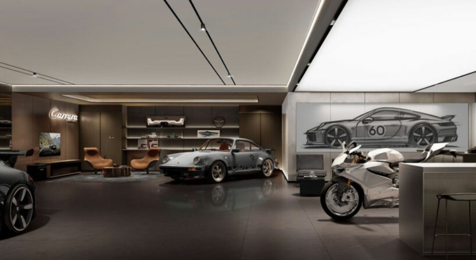 Inside one of the luxury internal garages