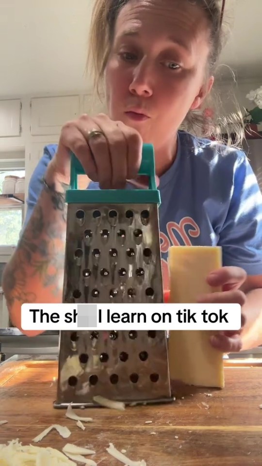 A woman has shared how she discovered there was a better way to grate cheese