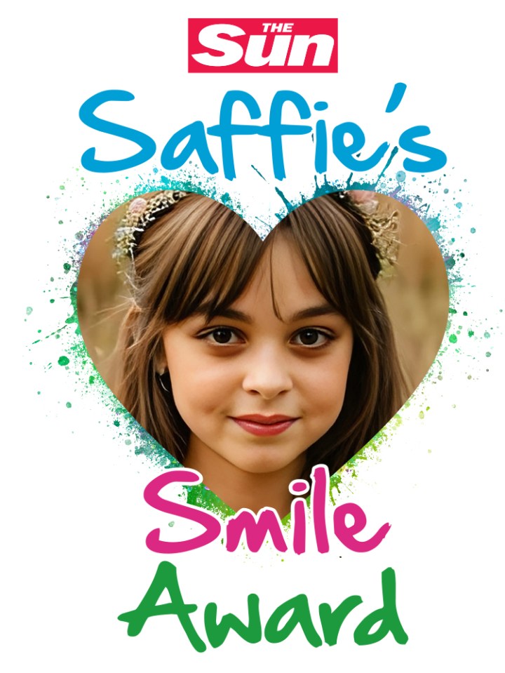 a poster for the sun 's saffie 's smile award