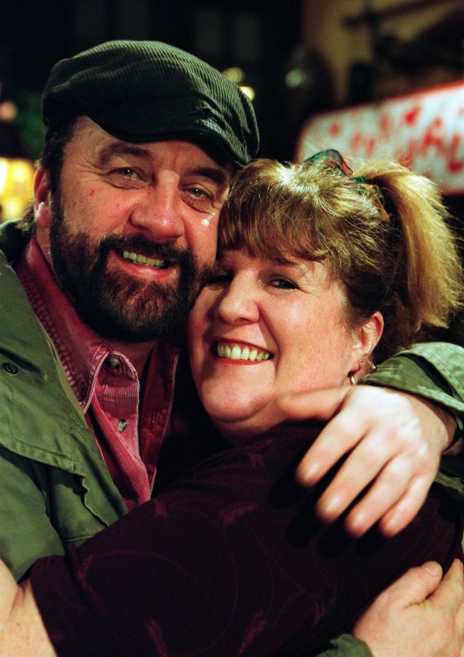 The actor - pictured here with on screen wife Lisa Dingle, played by Jane Cox - died in December aged 77