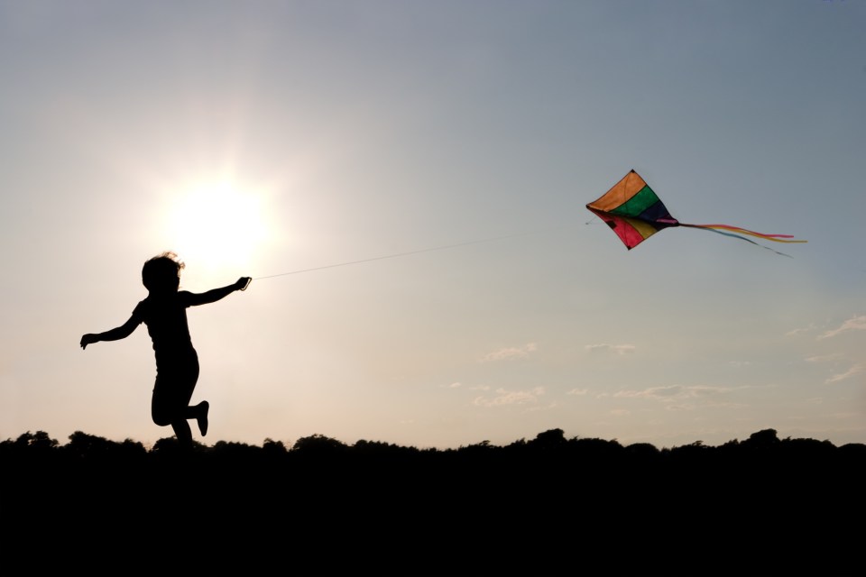 Flying kites can provide hours of affordable fun for children