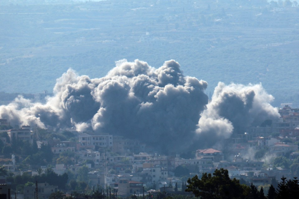 Smoke billows over southern Lebanon on Thursday following an Israeli strike in Tyre