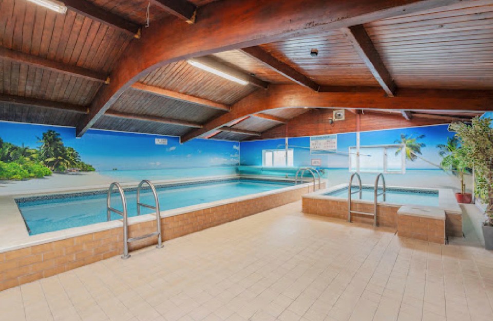 There are two indoor swimming pools in the caravan park