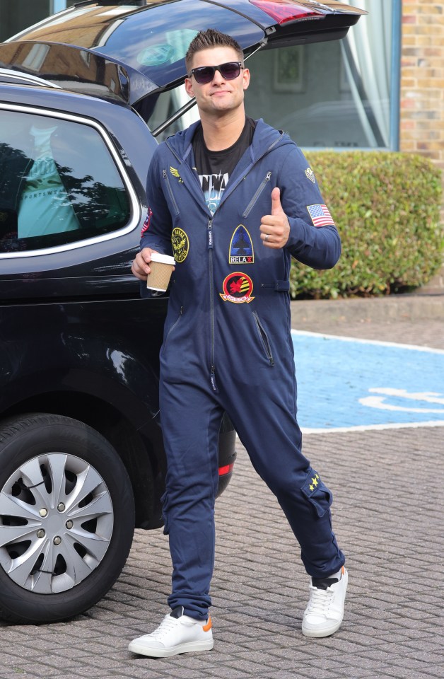 Aljaz looked stylish in a boiler suit