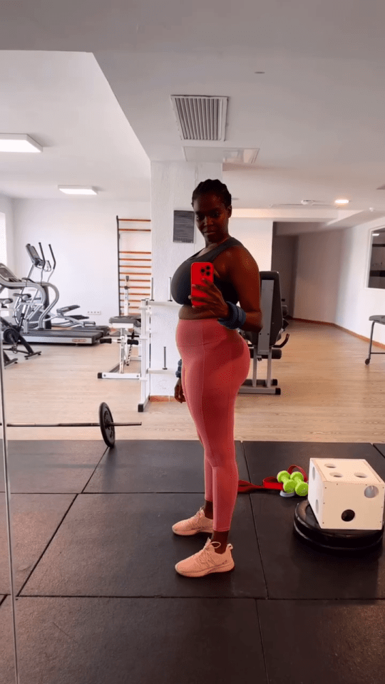 Oti went to the gym regularly as part of her health journey